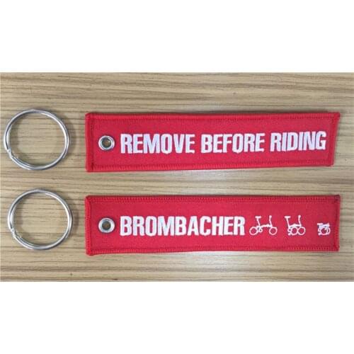 Remove Before Riding Brombacher Embroidery Key Chain Aviation Motorcycle Bike