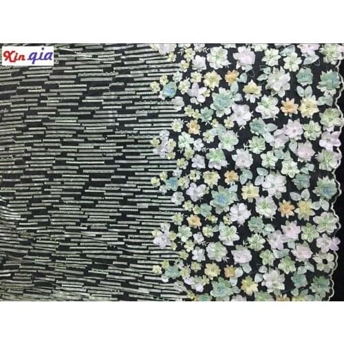 Water soluble milk yarn lace fabric multicolour wide 150 nail beads for dress DIY handmade cloth
