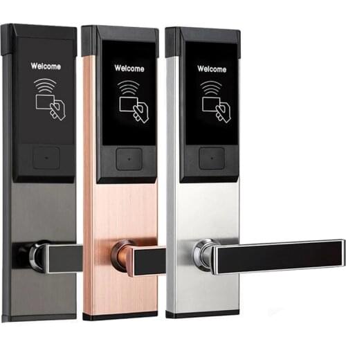 High Security Digital Electric Hotel Lock RFID Card Key Handle Door Access Contrl Intelligent Lock System HM205D Origional China