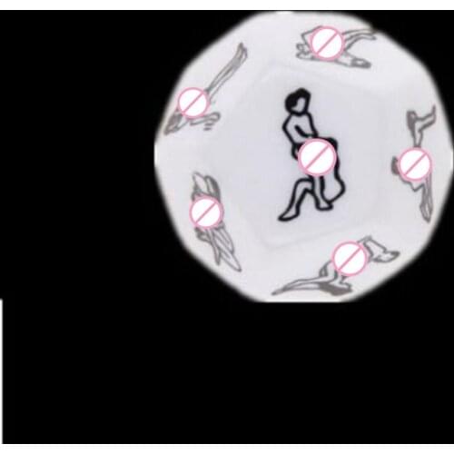 Funny love posture adult dice fetish sextoys Sexy Romance Erotic Craps Dice Toy Sex Adult Games cubes Black 12 Sides