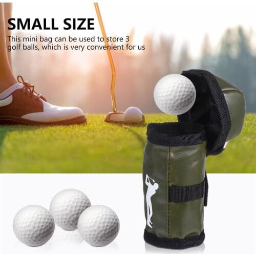 1pc Handle Golf Ball Bag Practical Supply Ball Pouch Convenient Polyester Waterproof Golf Ball Storage Bag
