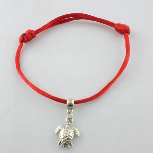 10pcs Sea Turtle Red Cord String Lucky Charms Adjustable Bracelets Bangle Couple Women Friendship Gifts