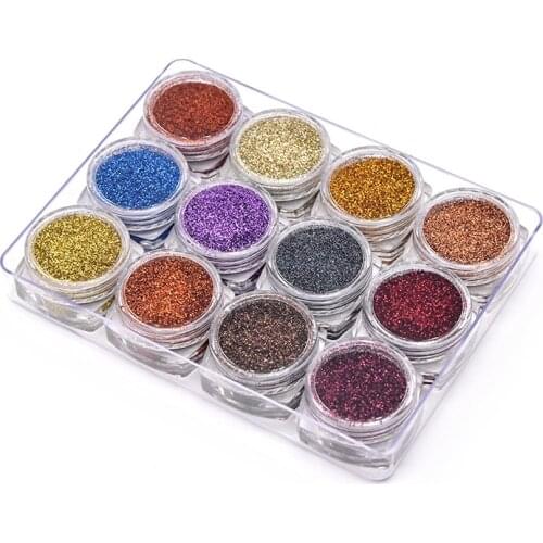 12 set fine face glitter set nail polish set glitter for DIY makeup nail art Tumbler Crafts