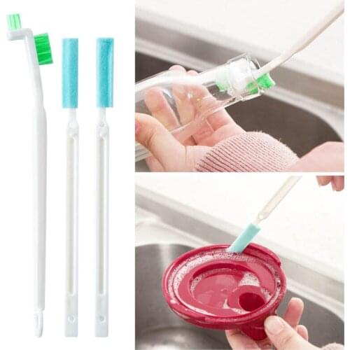 3Pcs Decontamination Kettle Cleaning Brushes Multifunction Portable Long Handle Kitchen Wash Cup Brush Household Cleaning Tools