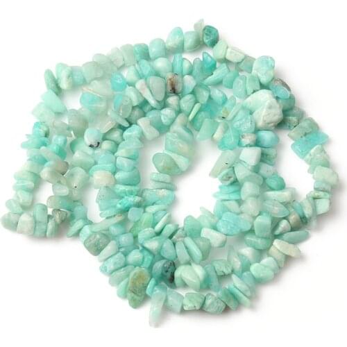 5-8mm Natural Stone Beads Blue Amazonite Irregular Gravels Chips Loose Beads for Jewelry Making DIY Bracelet Necklace 33inch
