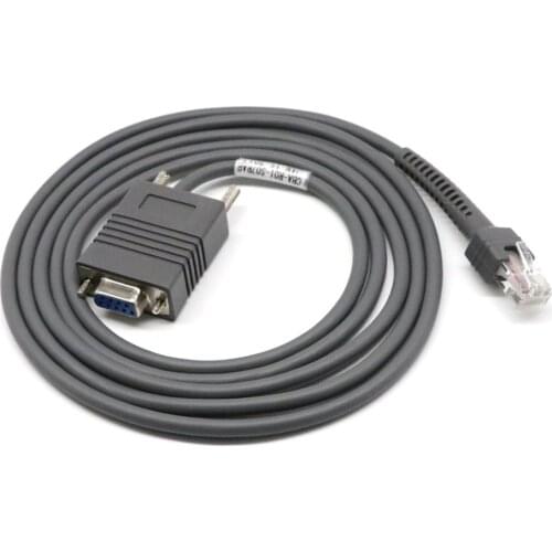 CBA-R01-S07PAR RS232 Serial Cable for Motorola Symbol LS2208 DS4278 6 Feet Straight RJ45 to DB9 (Grey)