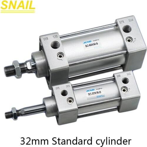 Diameter 32mm standard magnetic cylinder, Stroke 25 50 75 100 125 150 175 200 mm For mechanical and pneumatic components