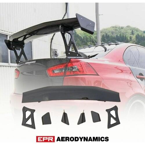 For Mitsubishi Evolution EVO 10 VRS Style Carbon Fiber GT Wing Glossy Finish Rear Trunk Spoiler Racing Part Boot Lid Body Kit