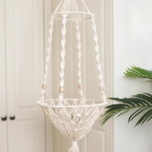 Cat Hammock Soft Plush Bed Macrame Hanging Cat Bed Attractive Sturdy Easy To Assemble Home Decoration