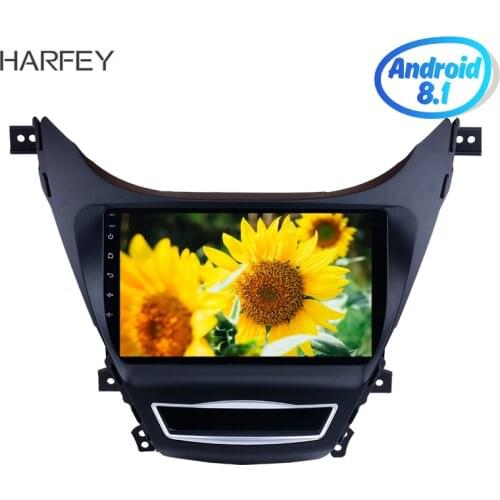 Harfey for 2012-2014 Hyundai Elantra 9" Radio Bluetooth GPS Navigation Android 8.1 Multimedia Player WIFI USB TPMS Carplay SWC