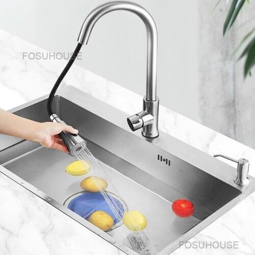 Kitchen Sink Single Stainless Steel Dish Washing Basin Dish Washing Basin Thickened Manual Household
