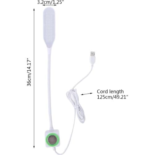 LX9B 3-Level Flexible Gooseneck Touch USB Lamp Magnetic Base for Sewing Machine Metal Lathe Home Dorm Office Car and more