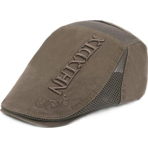 Fashion Summer Sun Cap For Women Beret Hat With Letters Embroied Adjustable Western Classic Newsboy Cap