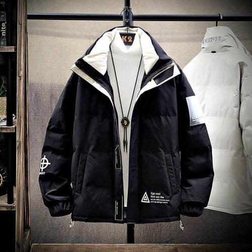 Mens winter jacket 2020 new trend handsome Round neck thicke fashion coat for men