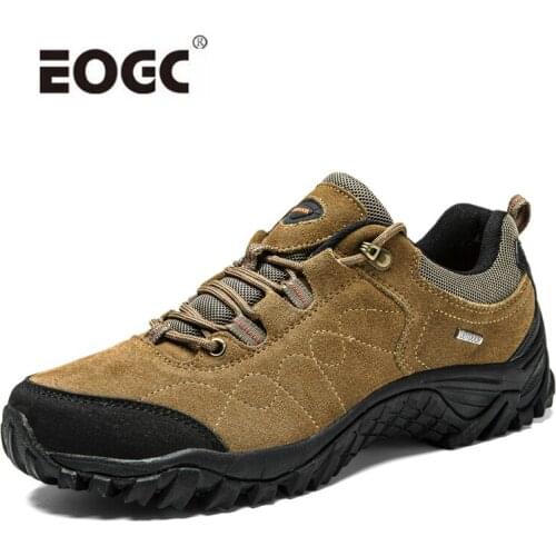 Handmade Casual Suede Leather Men Shoes Quality Outdoor Walking Men Shoes Comfy Lace-Up Hiking Shoe Zapatillas Hombre