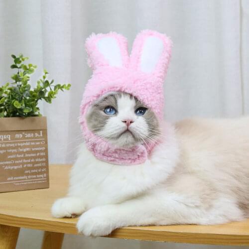 Funny Easter Cute Costume Easter Cap Bunny Rabbit Hat with Ears for Cats and Small Dogs Pets Costume Accessories Birthday Photo