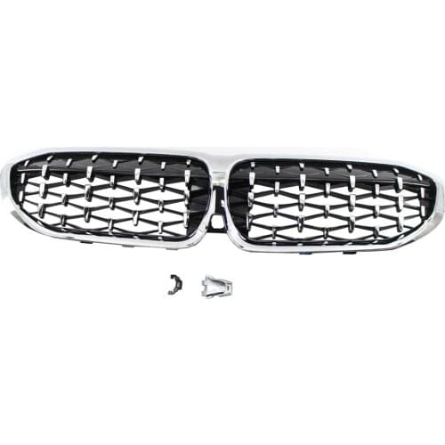1 Pair Meteors Kidney Front Grille Auto Racing Grille for BMW 3 Series G20 2019-2020 Car Racing Grills Middle Grill Car Parts
