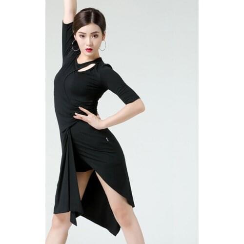Latin Dance Dress Women Competition Latin Dance Dresses For Adult Ballroom Tango Cha Cha Short Sleeve Practice Dancing Skirt