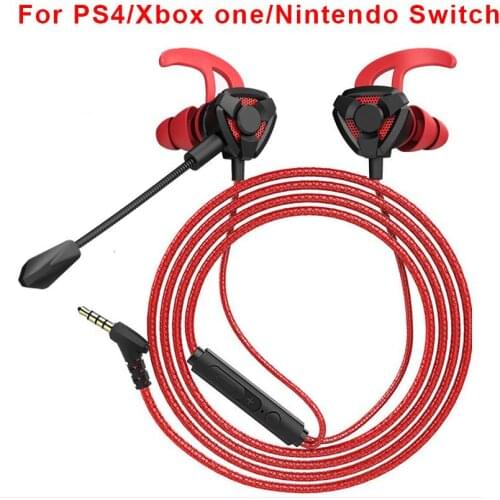 For PS4 Xbox one Nintendo Switch For Pubg CSGO 3.5mm Wired Gaming Earphone Dual Mic Noise Reduction Professional Gamer Headset