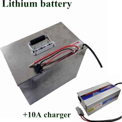 Steel case 24v 150Ah 180Ah Lithium battery li-ion lipo High power 2000w for RV ev boat motor solar wind energy UPS + 10A charger