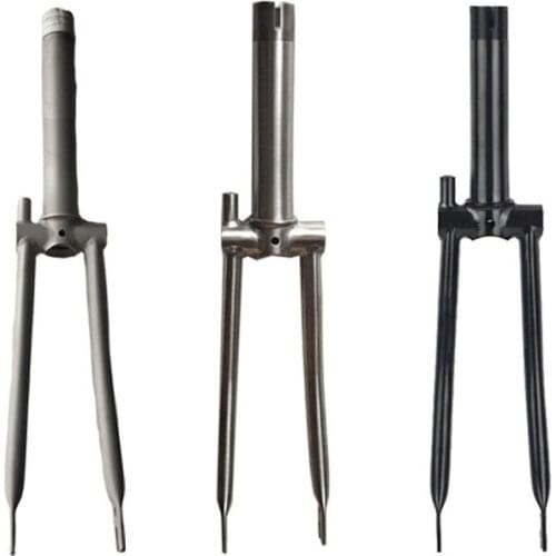 Titanium Front Fork 285g 74mm 100mm Folding Bicycle Parts Fit Road Bike Black/Gold/Customized Color For Brompton