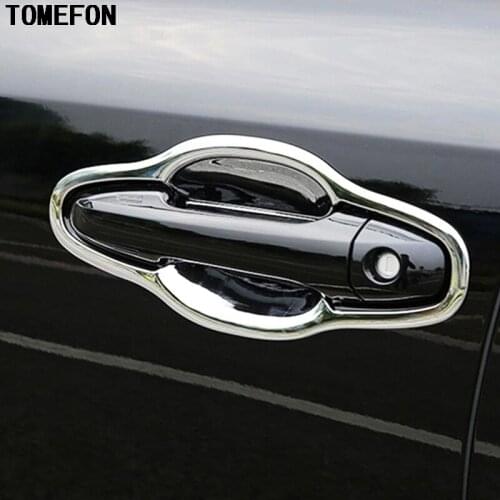 TOMEFON 8pcs For Toyota Highlander Kluger 2014 2015 ABS Chrome Side Door Handle Bowl Cover Door Handle Trim Car Accessories