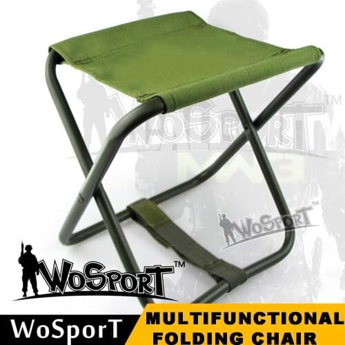 Wosport Multifunctional folding chair outdoor sports nylon solid camping portable beach folding chair pad stool fishing CR-01