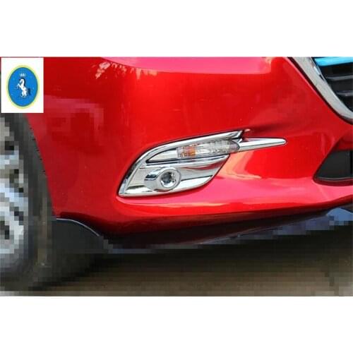 Yimaautotrims Auto Accessory Front Fog Lights Foglight Lamp Cover Trim 2 Piece For Mazda 3 Sedan Hatchback 2017 2018