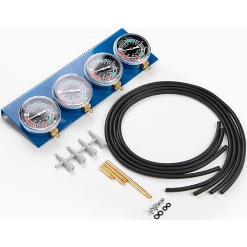 1pc 4 Cylinder Motorcycle Carburetor Fuel Vacuum Synchronizer Tool With Hose Gauge