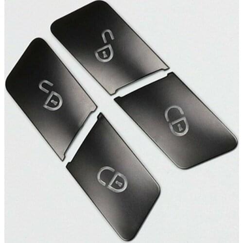 4pcs Button Cover Trim Car Door Lock Unlock Switch Button Cover Trim For Mercedes Benz Class W204 W212 Automotive Goods