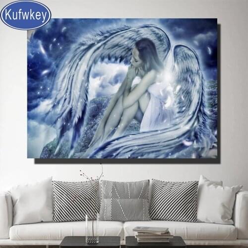 5d diy diamond painting"Mystery Angel"mosaic cross stitch 3d embroidery diamond Cartoon Full round square Drill Home Wall Art