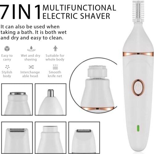 7 In 1 Women Face Body Hair Removal Lady Shaver Epilator Female Shaving Machine Electric Trimmer Razor Bikini Depilatory