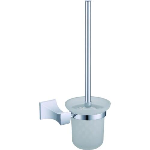 FREE SHIPPING chrome clour square design toilet brush holder