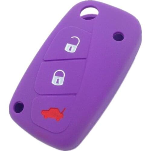 Car Key Case Cover For FIAT Panda Stilo Punto Doblo Grande Bravo 500 Ducato Minibus 3 Buttons Luminous Silicone Car Styling 1pc