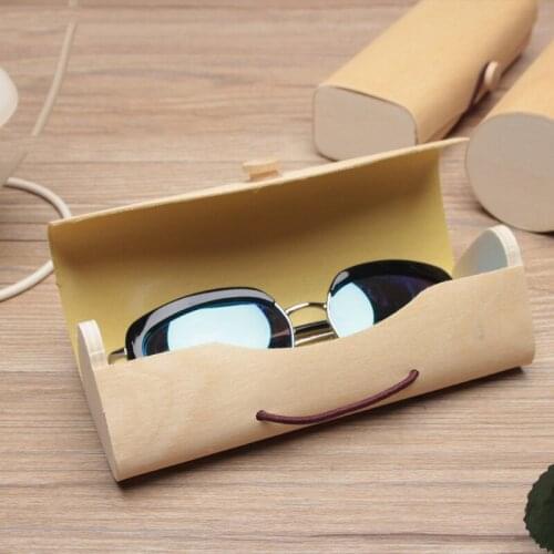 10pcs Wooden Sunglasses Box Case Eye Glasses Clam Shell Protector Store Sunglasses Children Eyewear Reading Glasses Holder