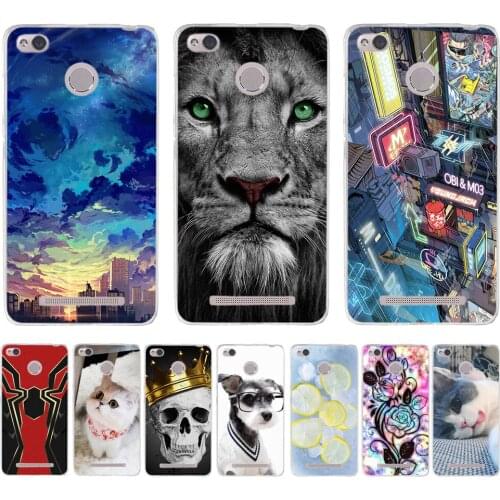 Capa for Xiaomi Redmi 3 Case Silicone Soft TPU Back Cover for Funda Xiaomi Redmi 3 3s Phone Case animal print Bag For Redmi 3 S