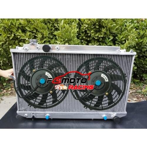3Row Aluminum Radiator +FANS For Toyota Cressida MX83 Mark II X80 V6 7M-GE 3.0L 1988-1993 AT&MT Luxury 88 89 90 91 92 93