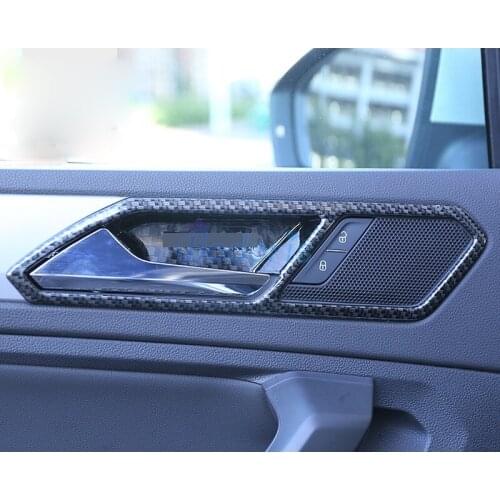 For Volkswagen VW Tiguan L 2017 2018 Interior Door Handle Bowl Trim Grab Protector Panel Car Styling Accessories