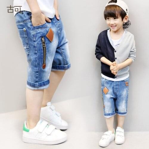 2017 New Summer Autumn Kids Jeans Knee Length Fashion Boys Jeans Children Jeans for Boys Casual Denim Pants Toddler High Quality
