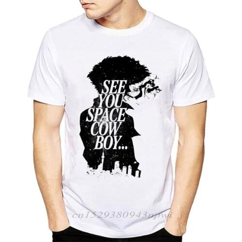 New Anime Cowboy Bebop T shirt men fashion printing cartoon white tshirt summer o-neck short sleeve print harajuku street Tops