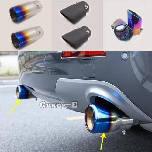 Car Cover Muffler Exterior Back End Pipe Dedicate Exhaust Tip Tail Outlet Ornament 2pcs For Ford Explorer U625 2019 2020 2021
