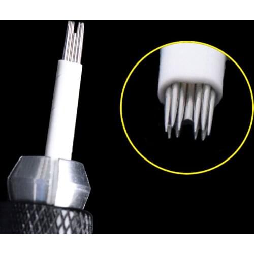 Permanent makeup Microblading 10 Pin Tattoo Needles Shading Blade 5 needles of god For 3D Eyebrow Embroidery Manual Tattoo Pen