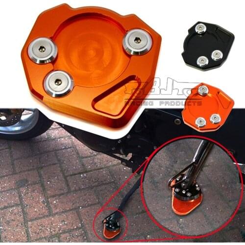 New Motorcycle Accessories CNC Side Stand Enlarge Plate Kickstand Extension for 990 ADVENTURE 1190 ADV/R RC 390/250/200/150