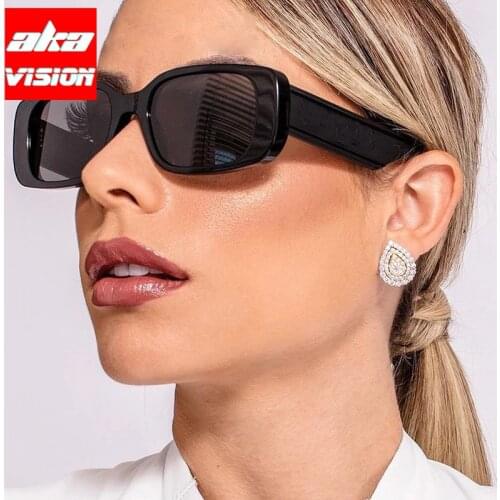 AKA VISION 2021 Rectangle Sunglasses Women Luxury Glasses Women/Men Retro Eyewear for Men Mirror Vintage Oculos De Sol Feminino