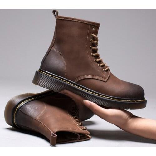 Autumn and Winter Fashion Mens Motorcycles Boots Hot Sale Locomotive Mens Knight Boots Solid Lace Up Mens Winter Boots777