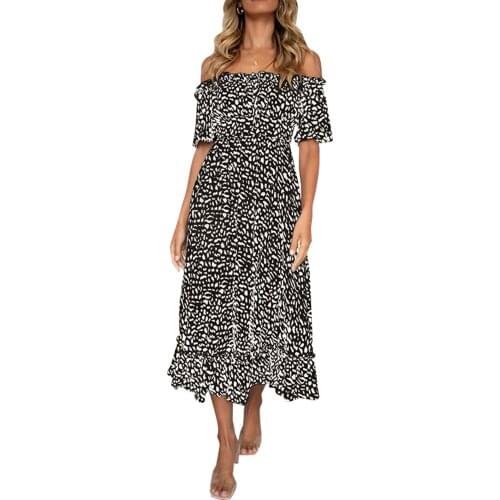 Pybcvrrd Off-the-shoulder Summer Dresses