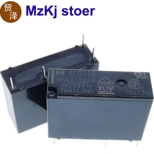 100PCS ALD112 New Imported Original Relay ALD112W 12V 3A 12VDC 4PIN