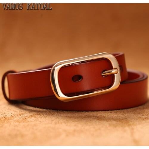 New Women Genuine leather belt for Female Strap casual Ladies golden buckle adjustable belt designer high quality brand