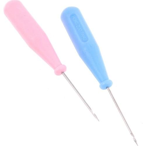 Sewing Awl DIY Handmade Leather Tool Plastic Handle Cone Needle Shoe Repair Awl