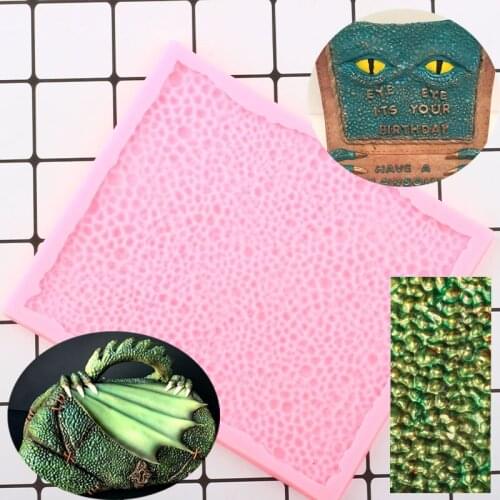 Dinosaur Skin Cupcake Topper Silicone Mold Cake Border Fondant Mould Cake Decorating Tools DIY Candy Resin Clay Chocolate Molds